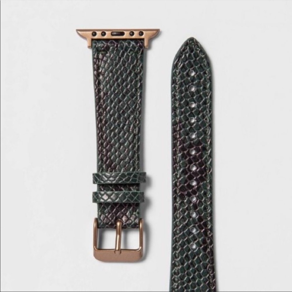 NWT HeyDay Green Snakeskin Print Apple Watch Band 38/40mm